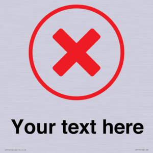 IV7131: Custom plain background, red cross in a circle sign