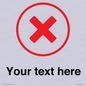 IV7131: Custom plain background, red cross in a circle sign
