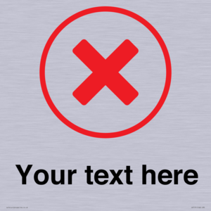 IV7131: Custom plain background, red cross in a circle sign