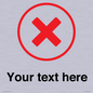 IV7131: Custom plain background, red cross in a circle sign