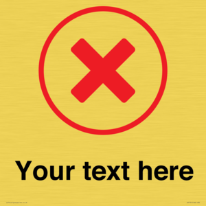 IV7131: Custom plain background, red cross in a circle sign
