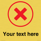 IV7131: Custom plain background, red cross in a circle sign