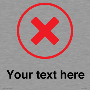 IV7131: Custom plain background, red cross in a circle sign