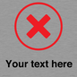 IV7131: Custom plain background, red cross in a circle sign