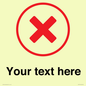 IV7131: Custom plain background, red cross in a circle sign