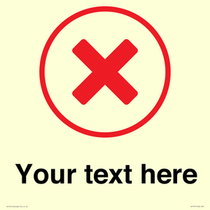 IV7131: Custom plain background, red cross in a circle sign