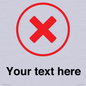 IV7131: Custom plain background, red cross in a circle sign