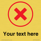 IV7131: Custom plain background, red cross in a circle sign