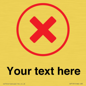 IV7131: Custom plain background, red cross in a circle sign