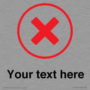 IV7131: Custom plain background, red cross in a circle sign