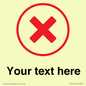 IV7131: Custom plain background, red cross in a circle sign