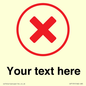 IV7131: Custom plain background, red cross in a circle sign