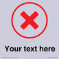 IV7131: Custom plain background, red cross in a circle sign