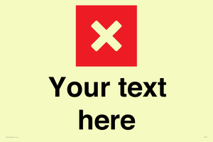 IV7132: Custom plain background, red square with cross