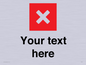 IV7132: Custom plain background, red square with cross