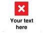 IV7132: Custom plain background, red square with cross