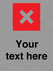 IV7132: Custom plain background, red square with cross