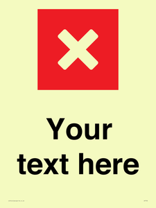 IV7132: Custom plain background, red square with cross