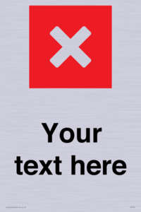 IV7132: Custom plain background, red square with cross