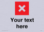 IV7132: Custom plain background, red square with cross