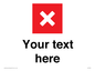 IV7132: Custom plain background, red square with cross