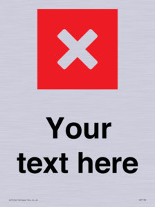 IV7132: Custom plain background, red square with cross