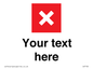 IV7132: Custom plain background, red square with cross