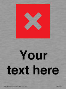 IV7132: Custom plain background, red square with cross