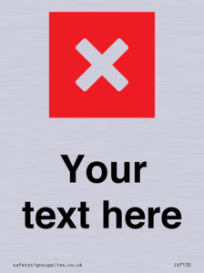 IV7132: Custom plain background, red square with cross