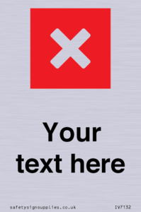 IV7132: Custom plain background, red square with cross