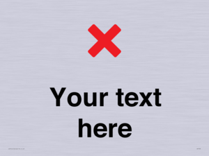IV7133: Custom plain background, red cross sign