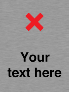 IV7133: Custom plain background, red cross sign