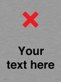 IV7133: Custom plain background, red cross sign