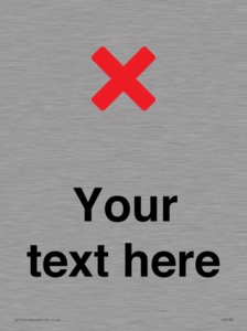 IV7133: Custom plain background, red cross sign