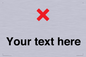 IV7133: Custom plain background, red cross sign