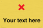 IV7133: Custom plain background, red cross sign