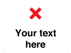 IV7133: Custom plain background, red cross sign