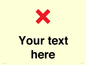 IV7133: Custom plain background, red cross sign