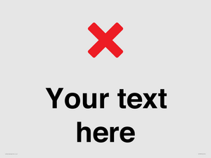 IV7133: Custom plain background, red cross sign