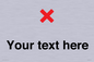 IV7133: Custom plain background, red cross sign