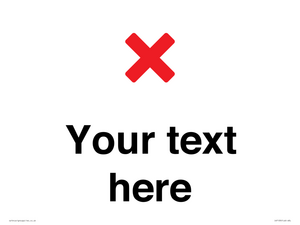 IV7133: Custom plain background, red cross sign