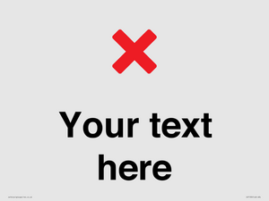 IV7133: Custom plain background, red cross sign