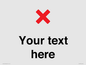 IV7133: Custom plain background, red cross sign