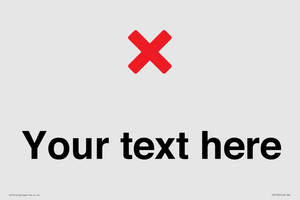 IV7133: Custom plain background, red cross sign