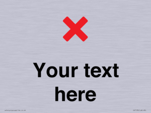 IV7133: Custom plain background, red cross sign