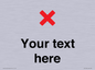 IV7133: Custom plain background, red cross sign