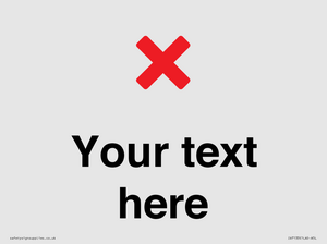 IV7133: Custom plain background, red cross sign