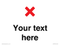 IV7133: Custom plain background, red cross sign