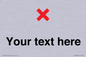 IV7133: Custom plain background, red cross sign