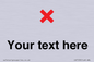 IV7133: Custom plain background, red cross sign